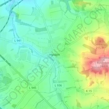 Carte topographique Heiden, altitude, relief