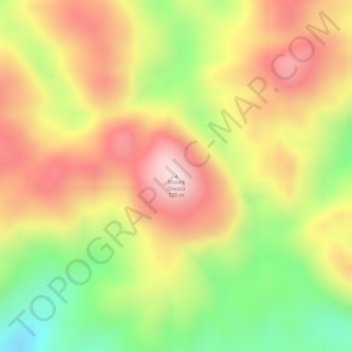 Carte topographique Mount Diwata, altitude, relief