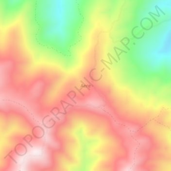 Carte topographique Aere, altitude, relief