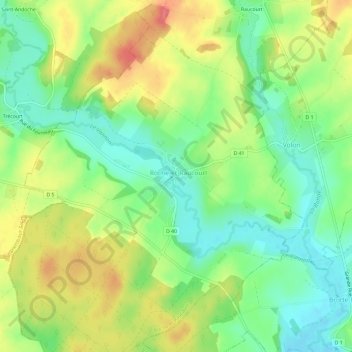 Carte topographique Roche, altitude, relief