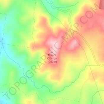 Carte topographique Mount Oberon, altitude, relief