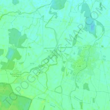 Carte topographique Ehnwihr, altitude, relief