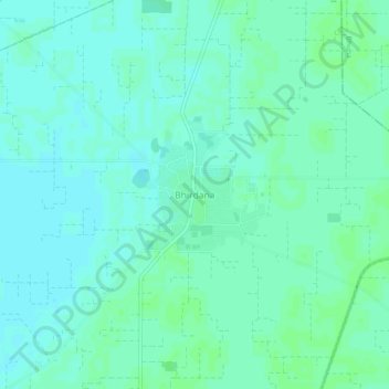Carte topographique Bhirdana, altitude, relief