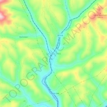 Carte topographique Saint Charles, altitude, relief