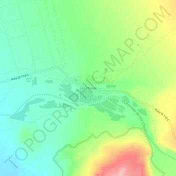 Carte topographique Los Choros, altitude, relief