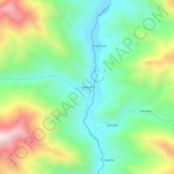 Carte topographique Pargue, altitude, relief