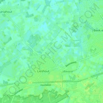 Carte topographique Beemdkant, altitude, relief