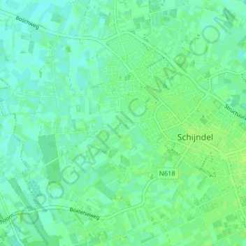 Carte topographique Borne, altitude, relief