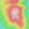 Carte topographique Flattop Mountain, altitude, relief