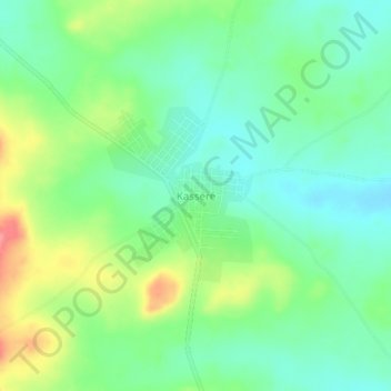 Carte topographique Kasséré, altitude, relief