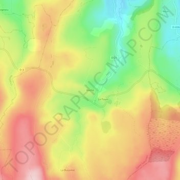 Carte topographique Roche, altitude, relief