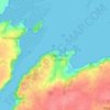 Carte topographique Loguivy de la Mer, altitude, relief