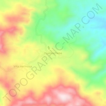 Carte topographique Huamuchapa, altitude, relief