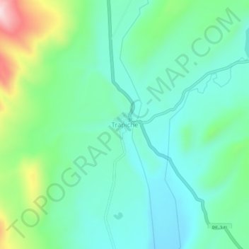 Carte topographique Trapiche, altitude, relief