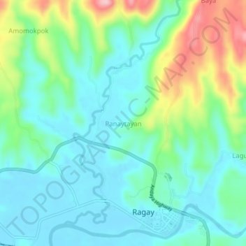 Carte topographique Panaytayan, altitude, relief