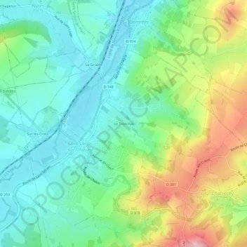 Carte topographique Le Tronchat, altitude, relief