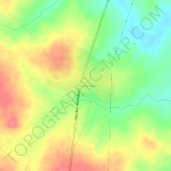 Carte topographique Morondo, altitude, relief