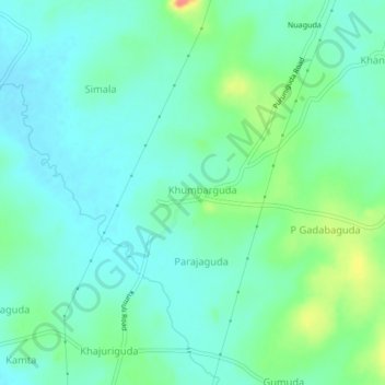 Carte topographique Kumuli, altitude, relief