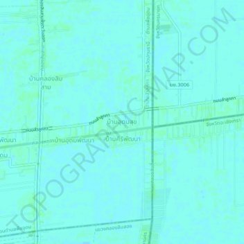 Carte topographique Ban Udom Suk, altitude, relief