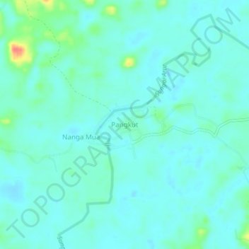 Carte topographique Pangkut, altitude, relief