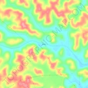 Carte topographique Kyger, altitude, relief