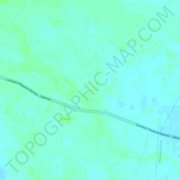 Carte topographique La Madera, altitude, relief