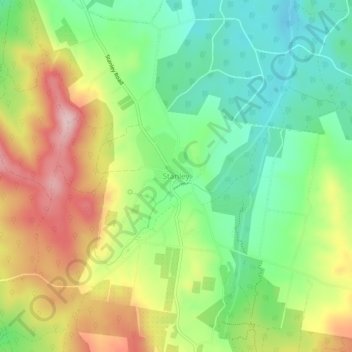 Carte topographique Stanley, altitude, relief