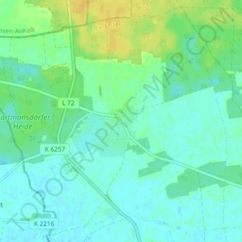 Carte topographique Stolzenhain, altitude, relief