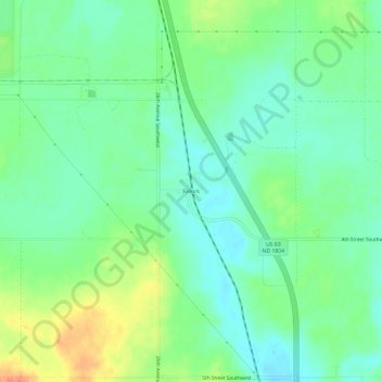 Carte topographique Falkirk, altitude, relief