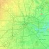 Carte topographique Houston, altitude, relief