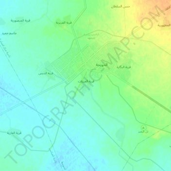 Carte topographique Al Hawija, altitude, relief