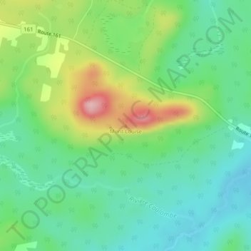 Carte topographique Mont Louise, altitude, relief