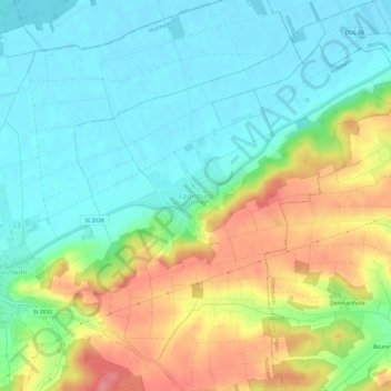 Carte topographique Eppisburg, altitude, relief