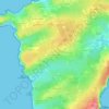 Carte topographique Kerellot Treflez, altitude, relief