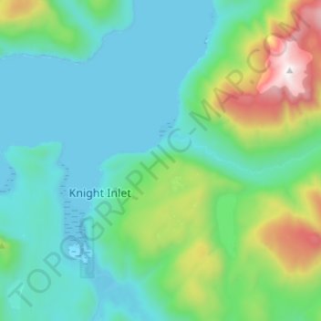 Carte topographique Knight Inlet, altitude, relief