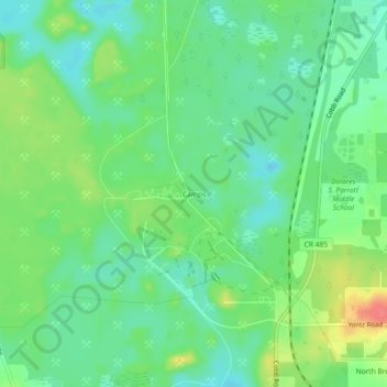 Carte topographique Camps, altitude, relief