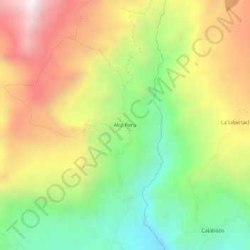 Carte topographique Alto Peru, altitude, relief