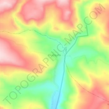 Carte topographique Huijipata, altitude, relief
