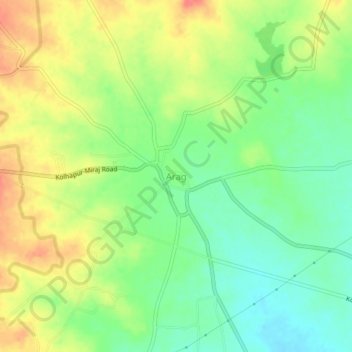 Carte topographique Arag, altitude, relief