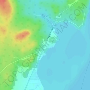 Carte topographique Obaska, altitude, relief