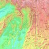Carte topographique Kachin, altitude, relief