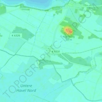 Carte topographique Wolsier, altitude, relief