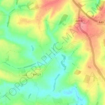 Carte topographique Tretire, altitude, relief
