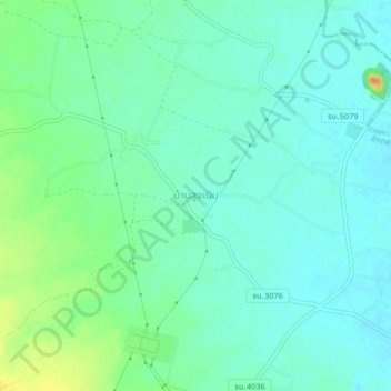 Carte topographique Ban Sung Noen, altitude, relief