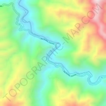 Carte topographique Vega Grande, altitude, relief