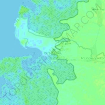 Carte topographique Port St Louis, altitude, relief