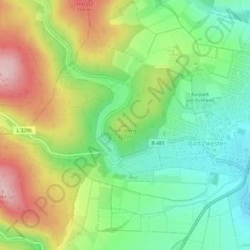 Carte topographique Treisberg, altitude, relief