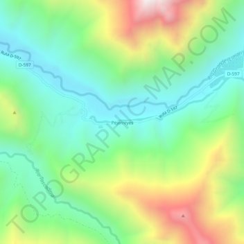 Carte topographique Pejerreyes, altitude, relief