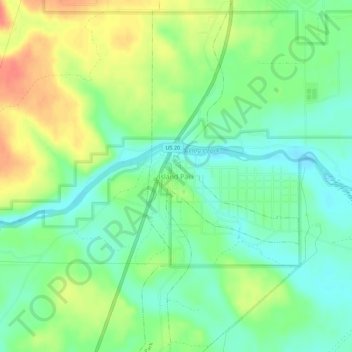 Carte topographique Island Park, altitude, relief