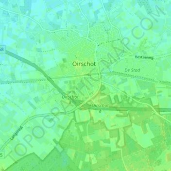 Carte topographique Theetuin, altitude, relief